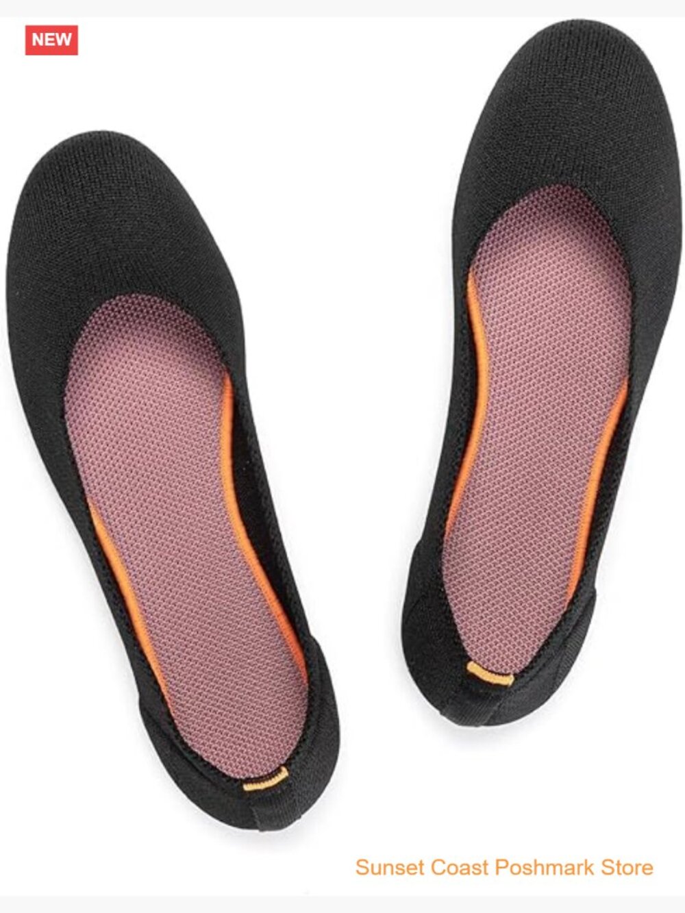 Women's Ballet Flat Shoes Knit Slip On Round Toe Low Wedge Comfort Soft Flats